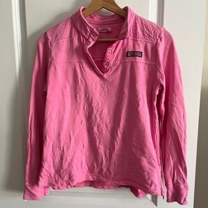 Vineyard Vines Girls Youth Quarter Button Pullover Sz L